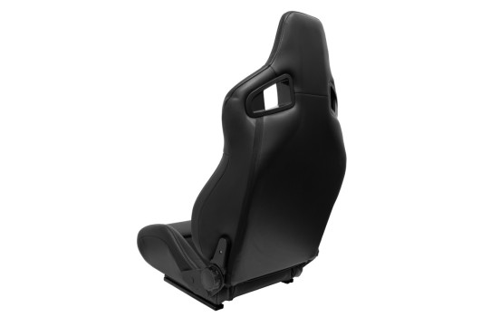 Sports seat NK - Black artificial leather + Gray textile - Double-sided adjustable backrest incl. sleds, Image 2