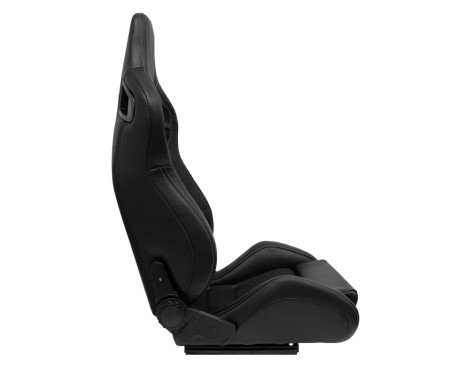 Sports seat NK - Black artificial leather + Gray textile - Double-sided adjustable backrest incl. sleds, Image 4