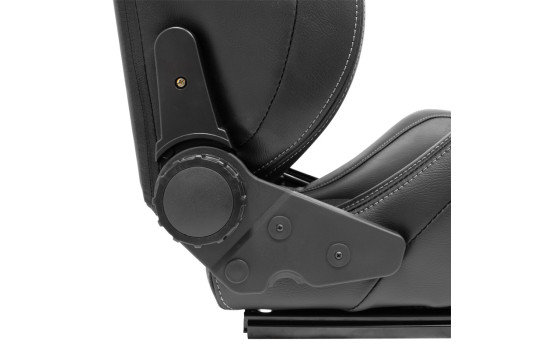 Sports seat NK - Black artificial leather + Gray textile - Double-sided adjustable backrest incl. sleds, Image 5