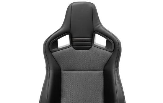 Sports seat NK - Black artificial leather + Gray textile - Double-sided adjustable backrest incl. sleds, Image 8
