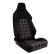 Sports seat VGR - Black fabric + Red diamond pattern fabric + Red stitching - Double-sided adjustable