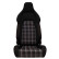 Sports seat VGR - Black fabric + Red diamond pattern fabric + Red stitching - Double-sided adjustable, Thumbnail 3