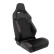 Sports seat VGR Premium - Black Leather & Alcantara + Red stitching - Double-sided adjustable