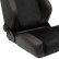 Sports seat VGR Premium - Black Leather & Alcantara + Red stitching - Double-sided adjustable, Thumbnail 8