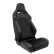 Sports seat VGR Premium - Black Leather & Alcantara + Silver stitching - Double-sided adjustable