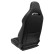 Sports seat VGR Premium - Black Leather & Alcantara + Silver stitching - Double-sided adjustable, Thumbnail 2