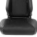 Sports seat VGR Premium - Black Leather & Alcantara + Silver stitching - Double-sided adjustable, Thumbnail 7