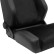 Sports seat VGR Premium - Black Leather & Alcantara + Silver stitching - Double-sided adjustable, Thumbnail 8
