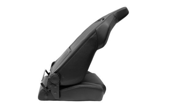 VGR sports seat - Black faux leather + silver stitching - Double-sided adjustable backrest, Image 4