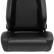 VGR sports seat - Black faux leather + silver stitching - Double-sided adjustable backrest, Thumbnail 6