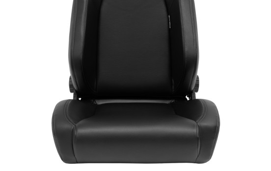 VGR sports seat - Black faux leather + silver stitching - Double-sided adjustable backrest, Image 6