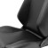 VGR sports seat - Black faux leather + silver stitching - Double-sided adjustable backrest, Thumbnail 7
