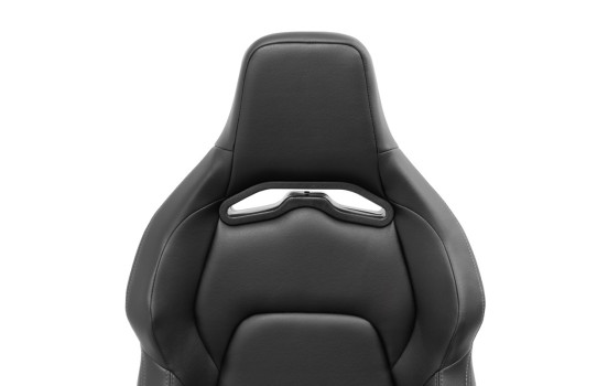 VGR sports seat - Black faux leather + silver stitching - Double-sided adjustable backrest, Image 8