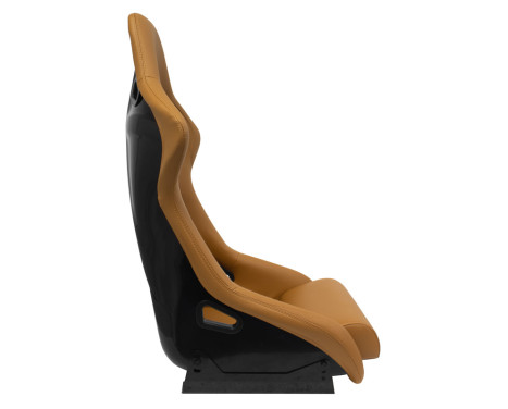 Sports chair 'BS1' - Beige Artificial Leather - Fixed polyester backrest - incl. runners, Image 4