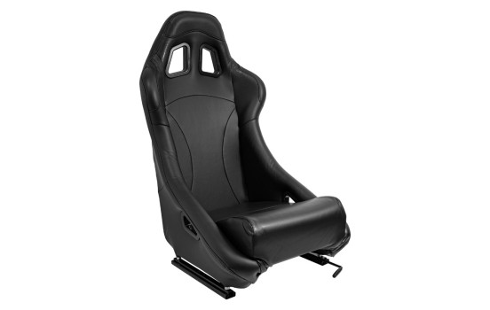 Sports seat 'BH' - Black Artificial leather - Fixed backrest - incl. slides