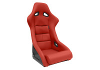 Sports seat 'BS1' - Red Artificial Leather - Fixed polyester backrest - incl. slides