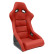 Sports seat 'BS1' - Red Artificial Leather - Fixed polyester backrest - incl. slides