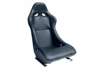 Sports seat 'BW' - Black Artificial leather - Fixed backrest - incl. slides