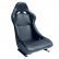 Sports seat 'BW' - Black Artificial leather - Fixed backrest - incl. slides