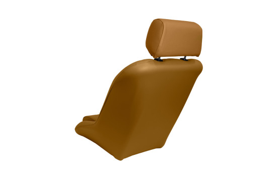 Sports seat 'Classic' - Beige Artificial leather - Fixed backrest + Headrest - incl. sleds, Image 2