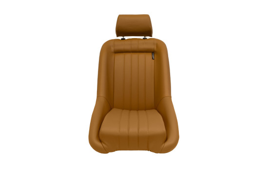 Sports seat 'Classic' - Beige Artificial leather - Fixed backrest + Headrest - incl. sleds, Image 3