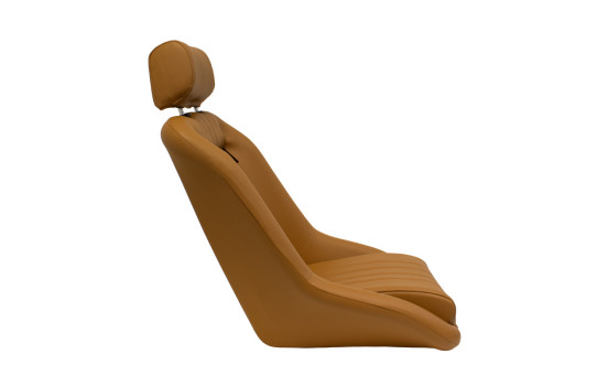 Sports seat 'Classic' - Beige Artificial leather - Fixed backrest + Headrest - incl. sleds, Image 4