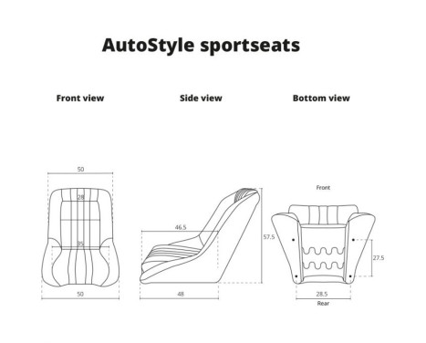 Sports seat 'Classic' - Beige Artificial leather - Fixed backrest - incl. sleds, Image 10