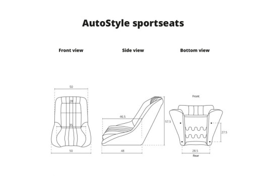 Sports seat 'Classic' - Beige Artificial leather - Fixed backrest - incl. sleds, Image 10