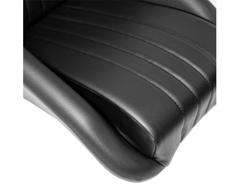 Sports seat 'Classic' - Black Artificial leather - Fixed backrest + Headrest - Incl. Slides, Image 3