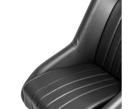 Sports seat 'Classic' - Black Artificial leather - Fixed backrest + Headrest - Incl. Slides, Image 5