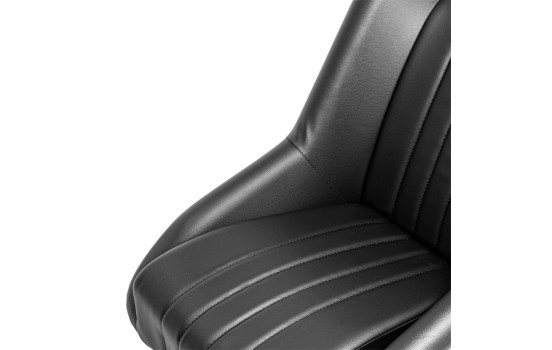 Sports seat 'Classic' - Black Artificial leather - Fixed backrest + Headrest - Incl. Slides, Image 5