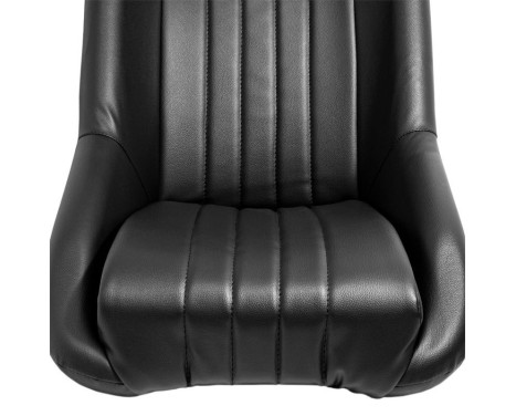 Sports seat 'Classic' - Black Artificial leather - Fixed backrest + Headrest - Incl. Slides, Image 6