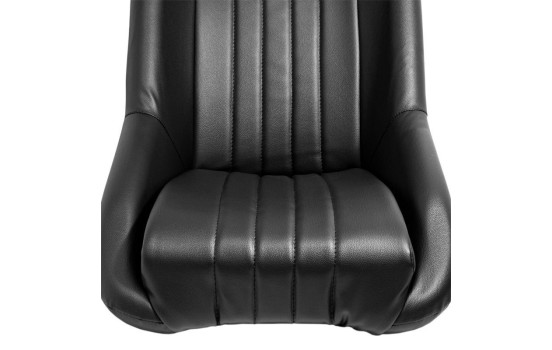 Sports seat 'Classic' - Black Artificial leather - Fixed backrest + Headrest - Incl. Slides, Image 6