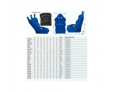Sports seat 'Classic' - Black - Fixed backrest + Headrest - Incl. Slides, Image 2