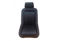 Sports seat 'Classic' - Black - Fixed backrest + Headrest - Incl. Slides