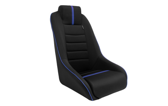 Sports seat 'Classic RS' - Black/Blue - Fixed backrest + Integrated headrest - incl. sled