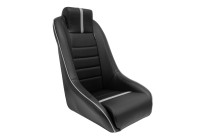 Sports seat 'Classic RS' - Black/Gray Artificial leather - Fixed backrest + Integrated headrest -