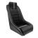 Sports seat 'Classic RS' - Black/Gray Artificial leather - Fixed backrest + Integrated headrest -