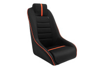 Sports seat 'Classic RS' - Black/Red - Fixed backrest + Integrated headrest - incl. sleds