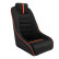 Sports seat 'Classic RS' - Black/Red - Fixed backrest + Integrated headrest - incl. sleds