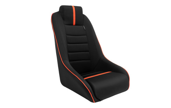 Sports seat 'Classic RS' - Black/Red - Fixed backrest + Integrated headrest - incl. sleds