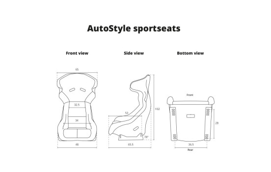 Sports seat 'JJ' - Black - Fixed polyester backrest, Image 10