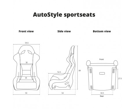 Sports seat 'K5' - Black/Grey - Fixed backrest - incl. slides, Image 9