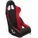 Sports seat 'K5' - Black/Red - Fixed backrest - incl. slides