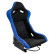 Sports seat 'LV' - Black/Blue - Fixed polyester backrest - incl. slides