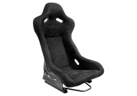 Sports seat 'LV' - Black - Fixed polyester backrest - incl. slides
