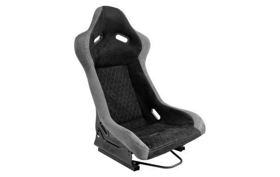 Sports seat 'LV' - Black/Grey - Fixed polyester backrest - incl. slides