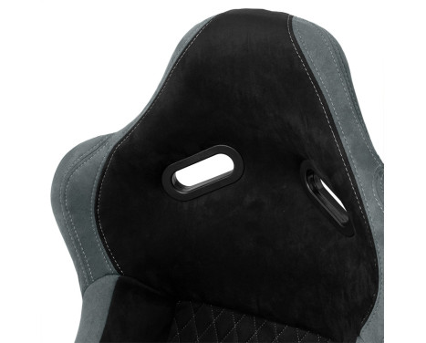 Sports seat 'LV' - Black/Grey - Fixed polyester backrest - incl. slides, Image 6