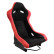 Sports seat 'LV' - Black/Red - Fixed polyester backrest - incl. slides