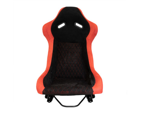 Sports seat 'LV' - Black/Red - Fixed polyester backrest - incl. slides, Image 3